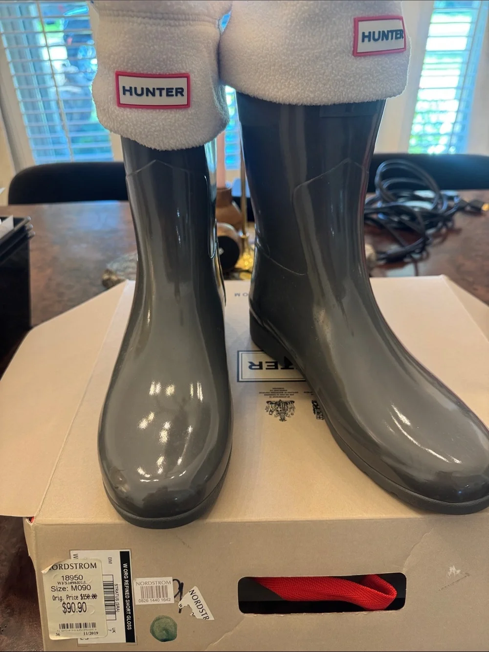 Gray Hunter Rain Boots